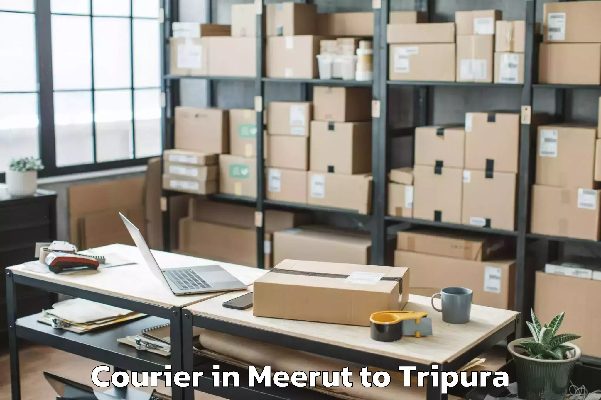 Get Meerut to Ambasa Courier